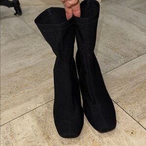 Geneva Black Heeled Boots by Aerosoles